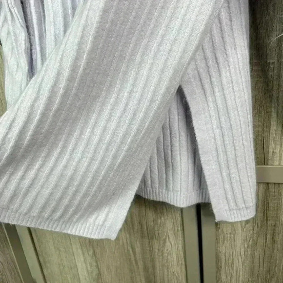 Free People Sweater XS Henley Lavender Oversized Ribbed Around The Clock - Picture 5 of 8